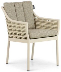 Tuinstoel Aluminium/Wicker Taupe-naturel-bruin Apple Bee Milou
