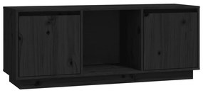 vidaXL Tv-meubel 110,5x35x44 cm massief grenenhout zwart