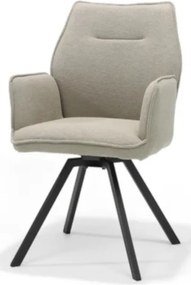 Eetkamerstoel - Tina - stof Teddy grijs