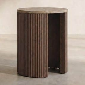 Moderne Bijzettafel Mocca - 40 X 40cm.
