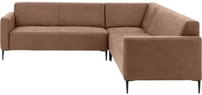 Goossens Key West bruin, micro leer, 2,5-zits, modern design