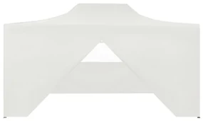 vidaXL Partytent met 4 zijwanden inklapbaar 3x4,5 m wit