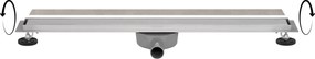 Saqu Twist douchegoot inzetbaar met tegel of meegeleverd rooster 80cm rvs