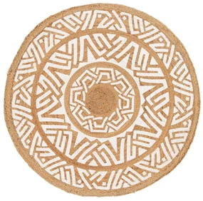 Rond vloerkleed in jute, Mikat