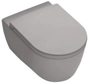 Royal Plaza Primo Toiletset - 35x54cm - hangend - spoelrandloos - diepspoel - met zitting - softclose - quick release - cement SW444723/SW800102