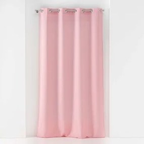 Vitrages Roze Douceur d intérieur  PANNEAU A OEILLETS 140 x 240 CM VOILE TISSE SOANE ROSE