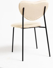 Set 4 Cora Black Fluwelen Stoelen