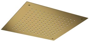 Hotbath Mate Inbouw Hoofddouche - vierkant - 38x38cm - geborsteld messing PVD M110BBP