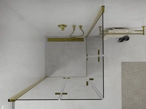 Mexen Lima Duo douchecabine vouwbaar 90 x 90 cm, transparant, goud - 856-090-090-50-00-02