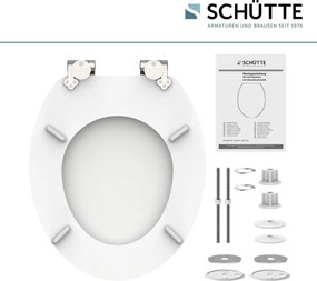 Schutte Alfie softclose toiletzitting wit glans