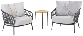 4 Seasons Outdoor Calpi bistroset met Yoga tafel Tuinset antraciet weerbestendig