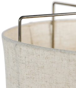 Design vloerlamp beige linnen kap - Rich