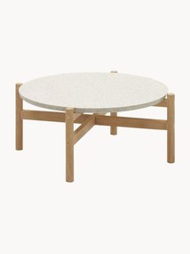 Ronde tuintafel Pola van terrazzo en eucalyptushout