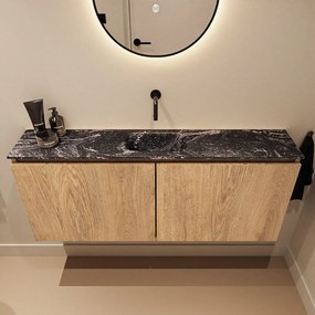 Mondiaz Ture DLux toiletmeubel 120cm washed oak met wastafel lava midden zonder kraangat