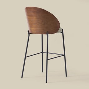 Hoge Barkruk Met Houten Rugleuning