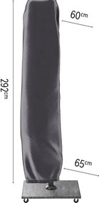 Platinum Aerocover zweefparasolhoes - Ademende hoes voor parasols met rechte mast van diameter 4,0m / 3,5 x 3,5m / 4,0 x 3,0m