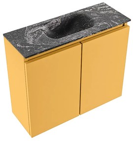 Mondiaz Ture DLux toiletmeubel 60cm ocher met wastafel lava midden zonder kraangat