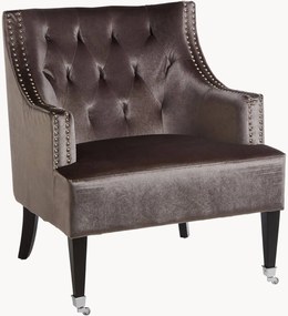 Fluwelen armstoel Darlington