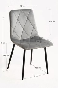 Set 4 Lyke Fluwelen Stoelen