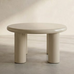 Ronde Salontafel Medium Beige - 60 X 60cm.