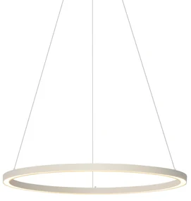 Design hanglamp beige 80cm incl. LED 3-staps dimbaar - Girello Design rond Binnenverlichting Lamp