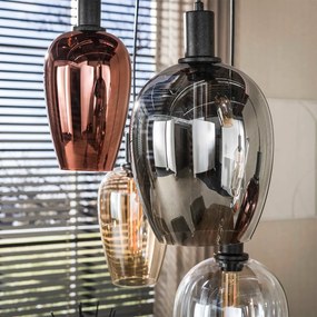 Hanglamp Met Gekleurde Glazen Kappen