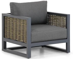 Hoek loungeset 6 personen Aluminium/wicker Grijs  Santika Furniture Santika