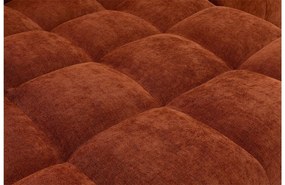 Goossens Excellent Bank Kubus - 30 X 30 Cm Stiksel rood, stof, 1,5-zits, modern design met chaise longue rechts