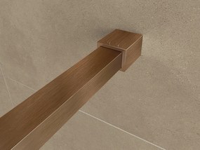 Mueller Slimline muurprofiel en stabilisatiestang voor losse glaswand geborsteld brons