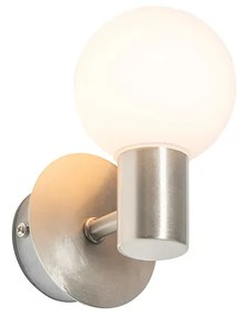 Buitenlamp Moderne wandlamp staal IP44 - Cederic Up Modern G9 IP44 Buitenverlichting bol / globe / rond