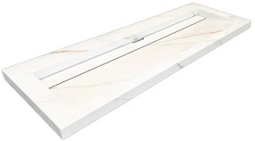 Lambini Designs Quri keramische wastafel 140cm marmer zonder kraangaten