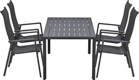 Garden Impressions Siena tuinset 5-delig - Kasper tuintafel 160x84 cm