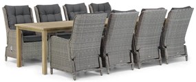 Tuinset 8 personen 300 cm Wicker Grijs Garden Collections Kingston/Weston