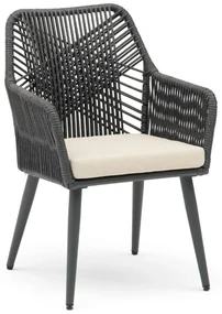 Tuinstoel Aluminium/rope Grijs-antraciet Coco Vedra