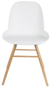 Zuiver Albert Kuip Witte Kuipstoel Met Houten Poten