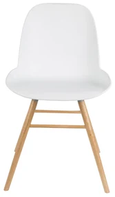 Zuiver Albert Kuip Witte Kuipstoel Met Houten Poten