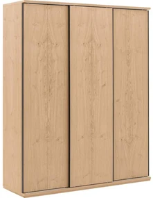 Goossens Excellent Kledingkast Wood, 180 cm breed, 223 cm hoog, 3 hout schuifdeuren