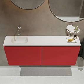 Mondiaz Ture 120cm toiletmeubel fire met wastafel talc links geen kraangat