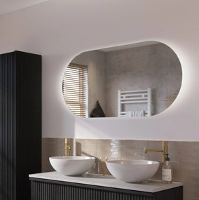 Ben Clip spiegel ovaal met verlichting en anti-condens 60x120 cm