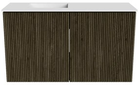 Mondiaz Joya 70cm toiletmeubel shadow met wastafel faye links 1 kraangat talc