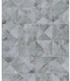 Noordwand Topchic Behang Graphic Shapes Facet metallic grijs