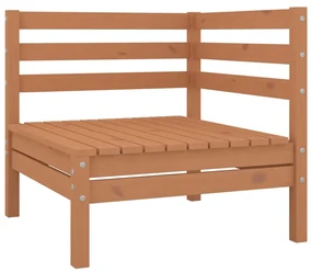 vidaXL 4-delige Loungeset massief grenenhout honingbruin