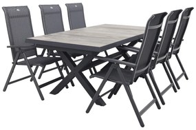 Hartman Milaan/Ottowa 205-265x100 cm. - 7-delige verstelbare tuinset