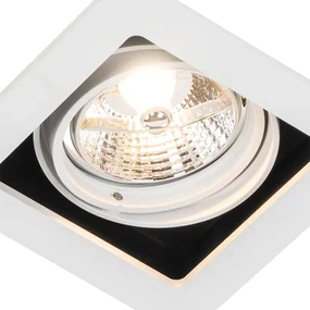 Set van 6 Vierkante inbouwspot wit verstelbaar - Artemis 70 GU10 Binnenverlichting Lamp