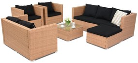 Roma Corner 8 Tuinpunt honing technorattan tuinmeubelen
