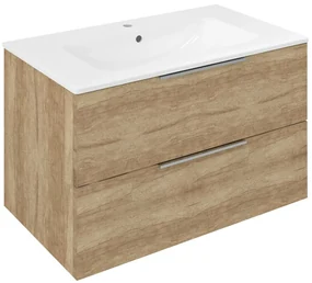 Sapho Cirasa badmeubel 80cm eiken met witte wastafel