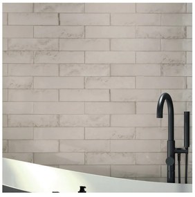 Wandtegel 7,5x30 Cm Cifre Drop White Glans RBT148