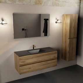 Mondiaz Aivy badmeubel 120cm chai met wastafel solid surface urban midden 1 kraangat en spiegel