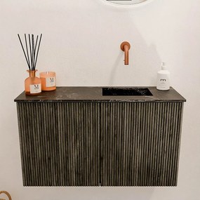 Mondiaz Joya DLux 70cm toiletmeubel shadow met wastafel faye rechts zonder kraangat lava