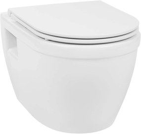 Saqu Neo randloos hangtoilet met sofclose en quickrelease toiletbril wit